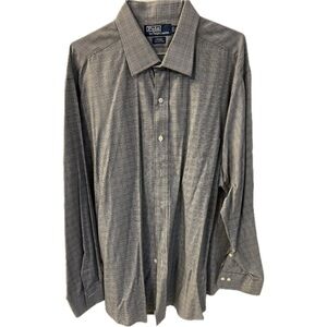 Polo by Ralph Lauren gray/black plaid “Curham” dress shirt, 17 1/2.
